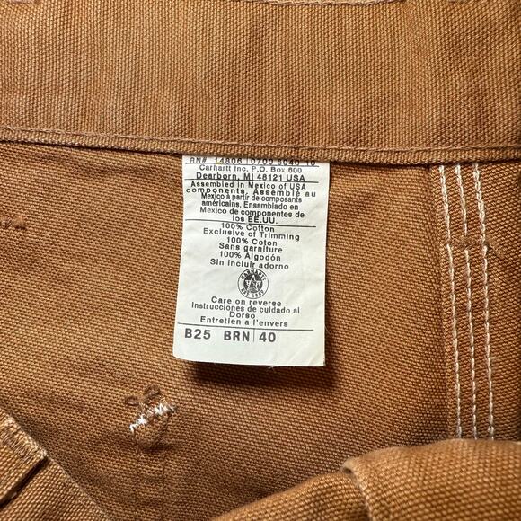 Vintage Deadstock Carhartt B25 Washed Duck Carpenter Shorts Size 40 Made in USA - Picture 3 of 6